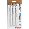 image:imagePentel EnerGel Inspire PeaceTrustSmile 07mm Medium Line Black Ink Pack of 3 BL77INSPBP3M