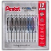 image:imagePentel EnerGel Pearl Retractable Liquid Gel Pen 07mm BlackBlueViolet Ink 12 Pack BL77W12CBlackBlueViolet