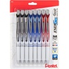 image:imagePentel EnerGel Pearl Retractable Liquid Gel Pen 07mm Medium Line Black Red and Blue Ink 8Pk BL77WBP8OFC