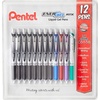 image:imagePentel EnerGel RTX Retractable Liquid Gel Pen 07mm BlackBlueRedGreenViolet Ink 12 Pack BL77O12C