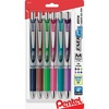 image:imagePentel EnerGel RTX Retractable Liquid Gel Pen 07mm Metal Tip Medium Line Assorted Ink 6Pk BL77BP6M1Assorted 1