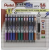 image:imagePentel EnerGel RTX Retractable Metal Tip Pen 07mm 12 Assorted Colors with 2 Refills BL77F14C1 Count Pack of 1