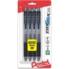image:imagePentel EnerGelX Retractable Liquid Gel Pen 05mm Fine Line Needle Tip Black Ink 4 Pack BLN105BP4A