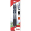 image:imagePentel EnerGelX Retractable Liquid Gel Pen 05mm Needle Tip Black Ink 2 Pack BLN105BP2A