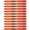 image:imagePentel EnerGelX Retractable Liquid Gel Pen 05mm Needle Tip Fine Line Orange Ink Box of 12 BLN105F