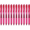 image:imagePentel EnerGelX Retractable Liquid Gel Pen 05mm Needle Tip Fine Line Pink Ink Box of 12 BLN105P