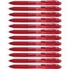 image:imagePentel EnerGelX Retractable Liquid Gel Pen 05mm Needle Tip Red Ink Box of 12 BLN105B