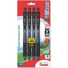 image:imagePentel EnerGelX Retractable Liquid Gel Pen 07mm Medium Line Metal Tip Black 4 Pack BL107BP4A
