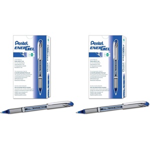 image:imagePentel ENERGEL NV Liquid Gel Pen 07mm Medium Line Capped Metal Tip Blue Ink Box of 12 BL27C12 Count Pack of 2