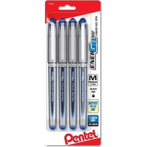 image:imagePentel ENERGEL NV Liquid Gel Pen 07mm Medium Line Metal Tip Blue Ink 4 Pack BL27BP4CBlue