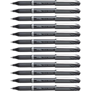image:imagePentel ENERGEL NV Liquid Gel Pen 10mm Bold Line Capped Metal Tip Red Ink Box of 12 BL30BBlack