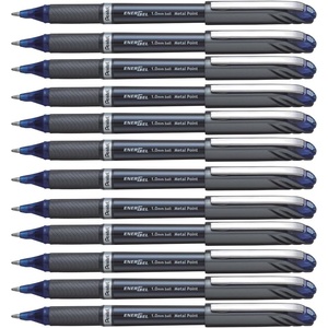 image:imagePentel ENERGEL NV Liquid Gel Pen 10mm Bold Line Capped Metal Tip Red Ink Box of 12 BL30BGray