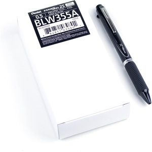 image:imagePentel EnerGel 2S MultiFunction 2Ink  Pencil 05mm Fine Line BlackRed Ink05mm Pencil White Barrel  BLW355WBlack