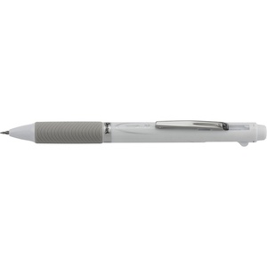 image:imagePentel EnerGel 2S MultiFunction 2Ink  Pencil 05mm Fine Line BlackRed Ink05mm Pencil White Barrel  BLW355WWhite