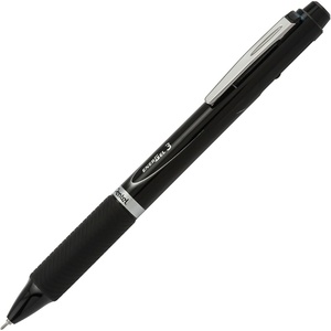 image:imagePentel EnerGel 3 MultiFunction 3Ink Gel Pen 05mm Fine Line Black Barrel  BLC35ABlack