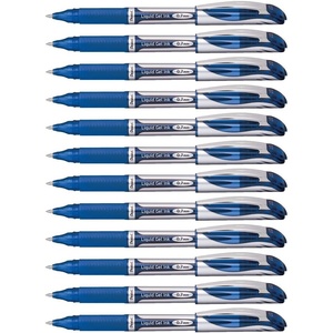 image:imagePentel EnerGel Deluxe Liquid Gel Pen Medium Line Metal Tip Blue Ink Box of 12 BL57CBlue