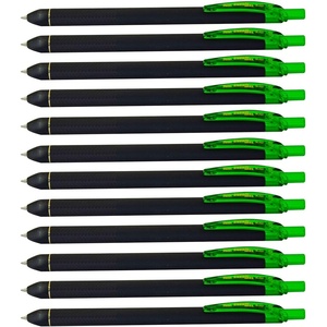 image:imagePentel EnerGel Kuro Liquid Gel Pen 07mm Medium line Red Ink 12 Pack BL437R1BLime Green