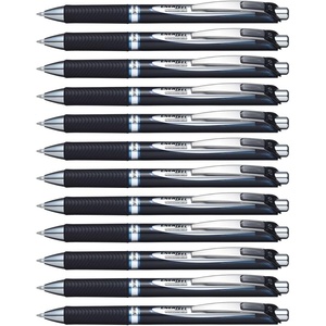 image:imagePentel EnerGel PRO Permanent Gel Pen 07mm Medium Line Blue Ink Box of 12 Pens BLP77CBlue