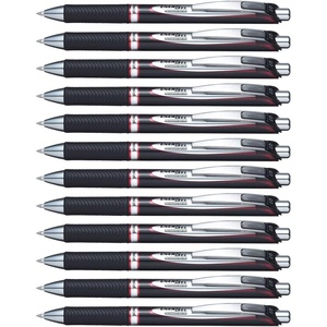 image:imagePentel EnerGel PRO Permanent Gel Pen 07mm Medium Line Blue Ink Box of 12 Pens BLP77CRed