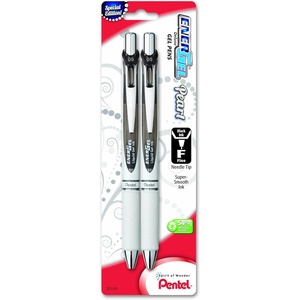 image:imagePentel EnerGel Pearl Deluxe RTX Liquid Gel Pen 05mm Fine Line Needle Tip BLN75WBP2ACBlack