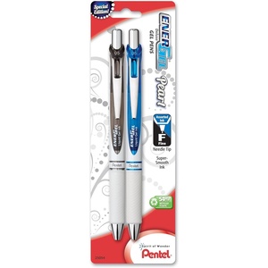 image:imagePentel EnerGel Pearl Deluxe RTX Liquid Gel Pen 05mm Fine Line Needle Tip BLN75WBP2ACBlackBlue