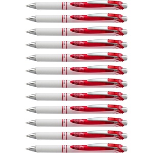 image:imagePentel EnerGel Pearl Deluxe RTX Retractable Liquid Gel Pen 07mm Accent Black Ink Box of 12 BL77PWARed