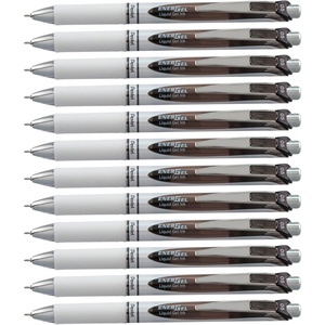 image:imagePentel EnerGel Pearl RTX Retractable Liquid Gel Pen 05mm Fine Line Needle Tip Blue Ink Box of 12 BLN75PWCBlack