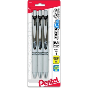image:imagePentel EnerGel Pearl RTX Retractable Liquid Gel Pen 07mm Medium Line Needle Tip Assorted Ink Colors Pack of 4 BLN77WBP4MBlack