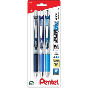 image:imagePentel EnerGel RTX Retractable Liquid Gel Pen 07mm Chill Hue Turquoise Green and Lime Green Ink Pack of 3 Pens BL77CHIBP3MNote Taking