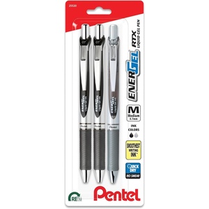 image:imagePentel EnerGel RTX Retractable Liquid Gel Pen 07mm Chill Hue Turquoise Green and Lime Green Ink Pack of 3 Pens BL77CHIBP3MScholar