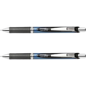 image:imagePentel EnerGel RTX Retractable Liquid Gel Pen 07mm Medium Line Needle Tip Black Ink Pack of 2 BLN77BP2ABlack