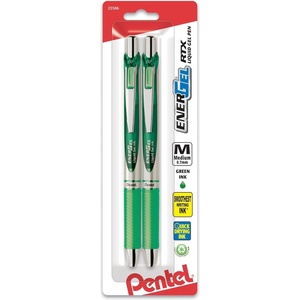 image:imagePentel EnerGel RTX Retractable Liquid Gel Pen 07mm Metal Tip Medium Line Navy Blue Ink 2Pk BL77BP2CAGreen