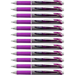 image:imagePentel EnerGel RTX Retractable Liquid Gel Pen Bold Line Metal Tip Violet Ink BL80V Pack of 1 12 Count TotalViolet