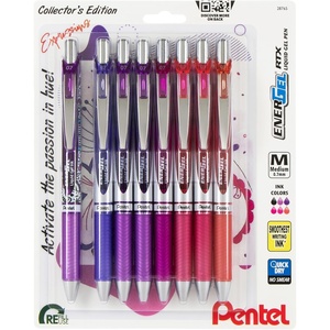 image:imagePentel EnerGel RTX Retractable Liquid Gel Pen Change Expressions Pack 07mm Metal Tip Medium Line Assorted Ink Pack of 8 Pens BL77XCHABP8MPassion