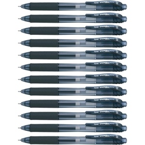 image:imagePentel EnerGelX Retractable Liquid Gel Pen 05mm Needle Tip Black Ink Box of 12 BLN105A12 Count Pack of 1