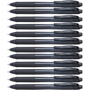 image:imagePentel EnerGelX Retractable Liquid Gel Pen 10mm Bold Line Black Ink Box of 12 BL110A