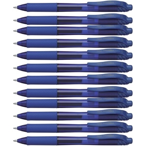 image:imagePentel EnerGelX Retractable Liquid Gel Pen 10mm Metal Tip Blue Ink Box of 12 BL110C