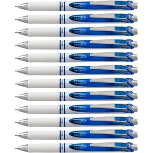 image:imagePentel Gel Ink Pen Pearl Retractable Gel Pen 07mm Medium Point Needle Tip Violet Ink 12 pack BLN77PWVBlue