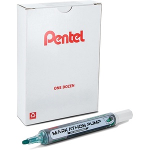 image:imagePentel Markathon Pump Dry Erase Marker Chisel Tip Assorted Colors 4 Pack with Eraser MWL6SXBP4MKITGreen