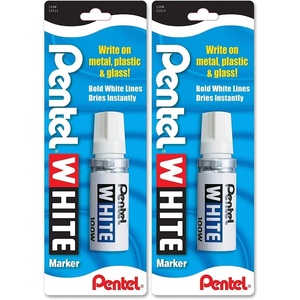 image:imagePentel Permanent Marker White Broad Point 1 Pack 100W1 Count Pack of 2