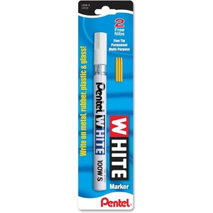 image:imagePentel Permanent Marker White Fine Point 1Pack 100WS1 Count Pack of 1