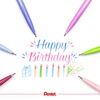 image:imagePentel Brush Sign Pen Pastel colors SES15C  Brush Nib  Fibre Tip