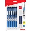 image:imagePentel Energel 07 mm Liquid Gel Ink Pens  Pack of 5 Blue Deluxe RTX Pentel Pens with 3 Refills