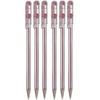 image:imagePentel Red Superb Ballpoint Pen Ball Point Pens 07mm Nib Tip 025mm Line Width Fine Line Refillable Ink BK77 Pack of 6