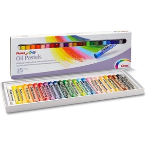 image:imagePentel Arts Oil Pastels Assorted colours 1 pack of 25 sticks25 Count Pack of 1