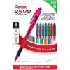 image:imagePentel RSVP Razzle Dazzle Ballpoint Pen 10mm Assorted Barrel Colors Black Ink 8 Pack
