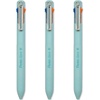 image:imagePentel iZee 4 Colour Ballpoint Pen  Sky Blue Barrel  Multi Ink  Orange Pink Sky Blue amp Violet Ink  Pack of 3