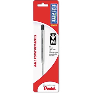 image:imagePentel Refill Ink for BK910 Client Ballpoint Pen Medium Line Black Ink 1 Pack BKC10BPA