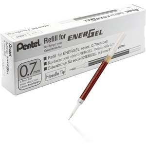 image:imagePentel Refill Ink for EnerGel 07mm Needle Tip Liquid Gel Pen Pack of 12 Red Ink LRN7B12Red