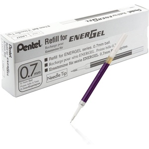 image:imagePentel Refill Ink for EnerGel 07mm Needle Tip Liquid Gel Pen Pack of 12 Red Ink LRN7B12Violet